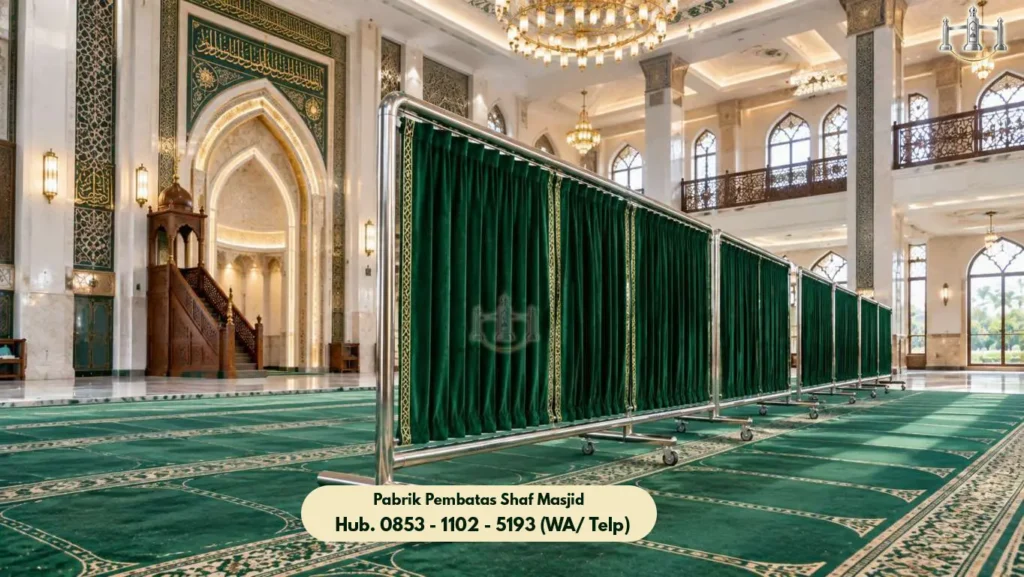 Partisi Shaf Masjid Setu, Tirai Hijab Gorden Blackout Tebal Penjaga Privasi Jamaah