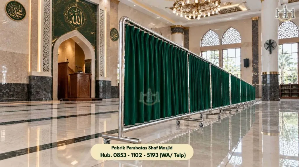 Pembatas Shaf Sholat Jasinga, Produk Pembatas Shaf Stainless Steel Masjid