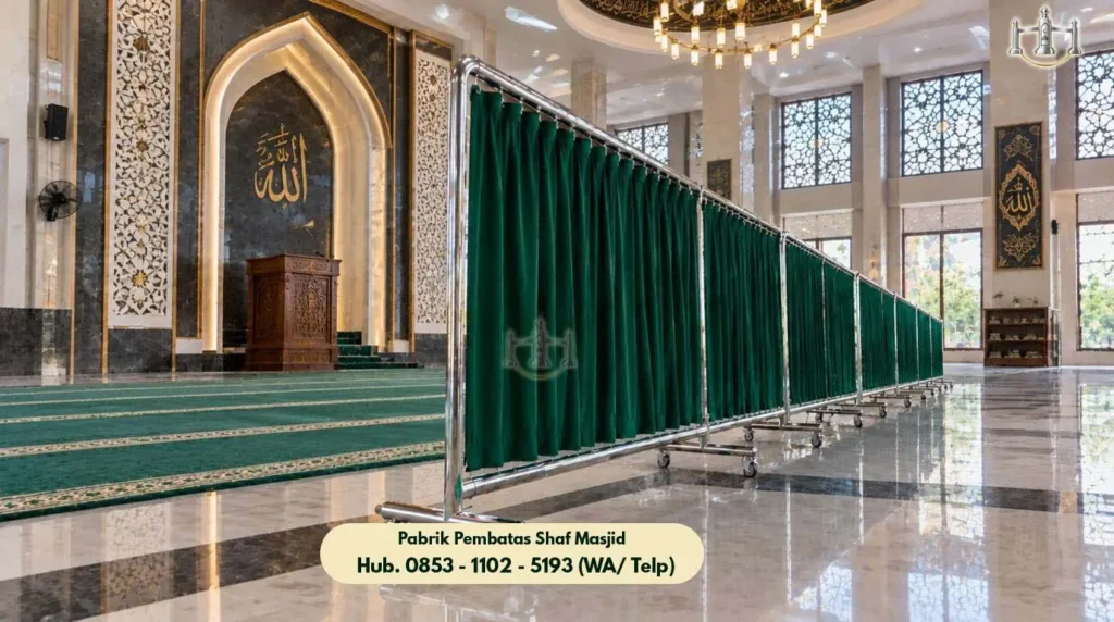 Pembatas Shaf Sholat Jasinga, Produk Pembatas Shaf Stainless Steel Masjid