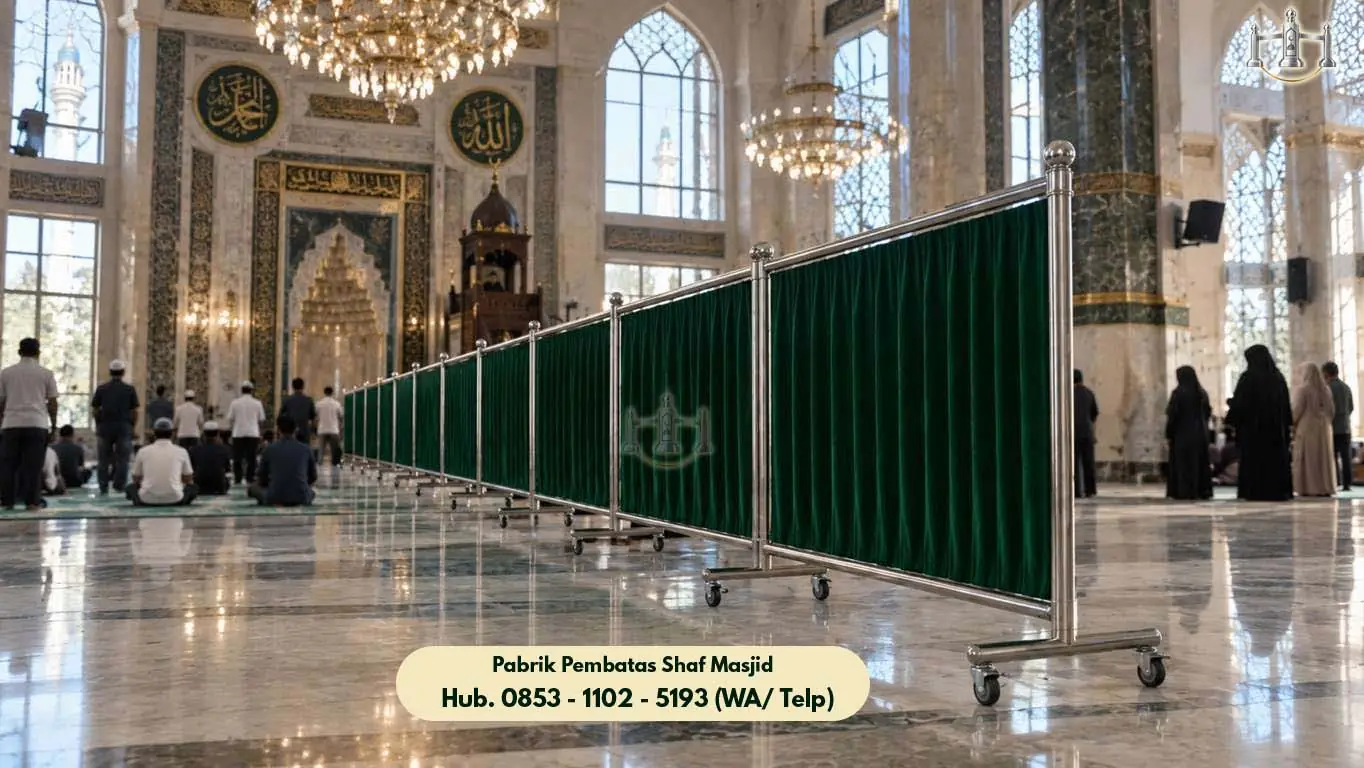 Pembatas Ruang Sholat Karang Tengah, Pembatas Shaf Stainless Steel Masjid & Musholla