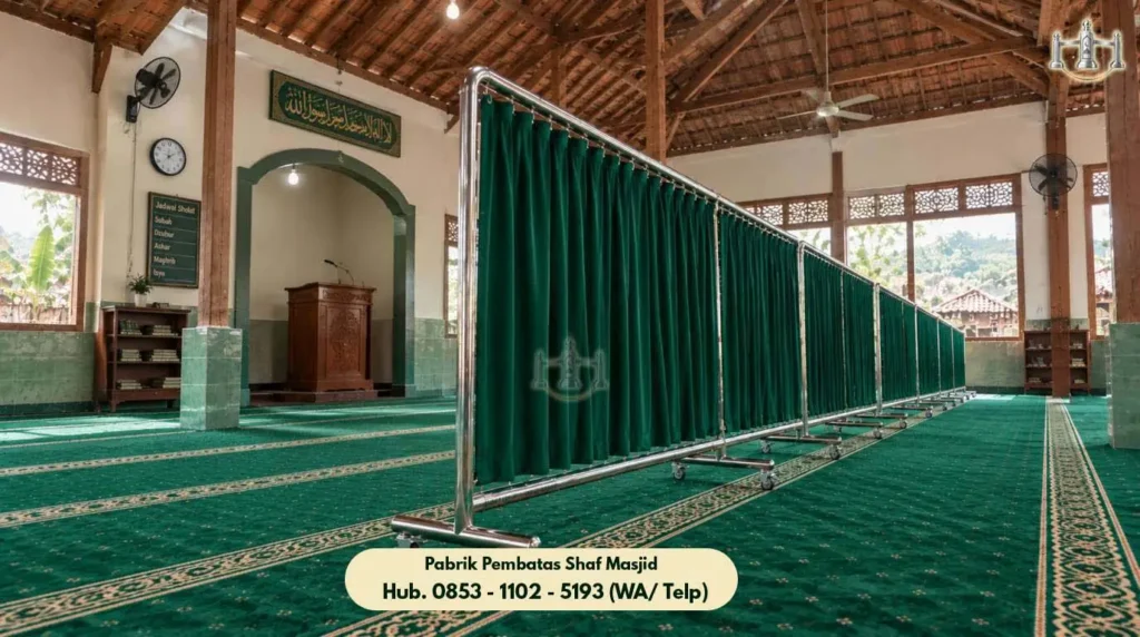 Pembatas Shaf Sholat Jasinga, Produk Pembatas Shaf Stainless Steel Masjid