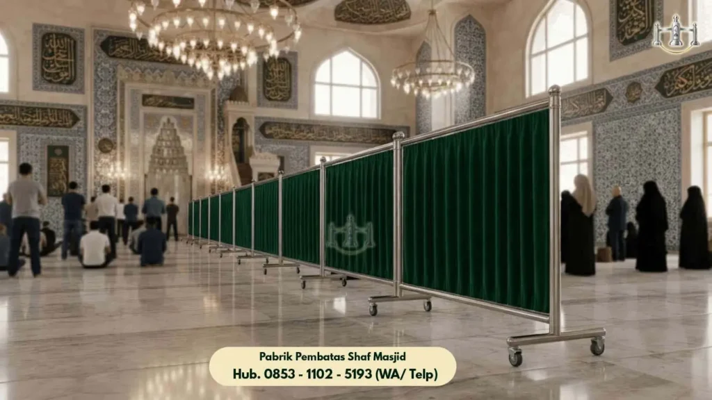 Partisi Shaf Masjid Setu, Produk Pembatas Shaf Stainless Steel Masjid