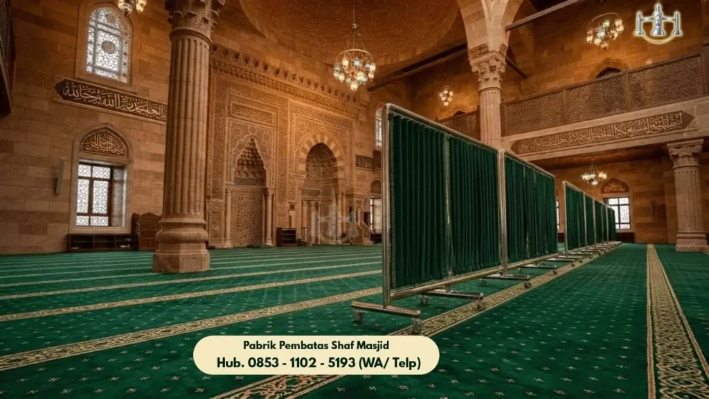 Partisi Shaf Masjid Setu, Pilihan Ukuran Custom Modul Pembatas Shaf Musholla