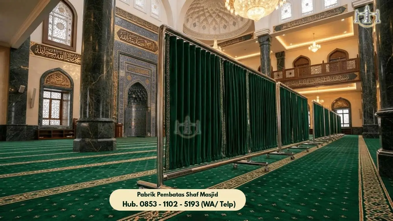Partisi Shaf Masjid Cisoka, Pembatas Shaf Stainless Steel Masjid & Musholla