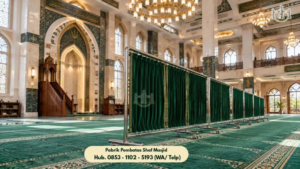 Hijab Masjid Stainless Bojongmangu, Produk Pembatas Shaf Stainless Steel Masjid