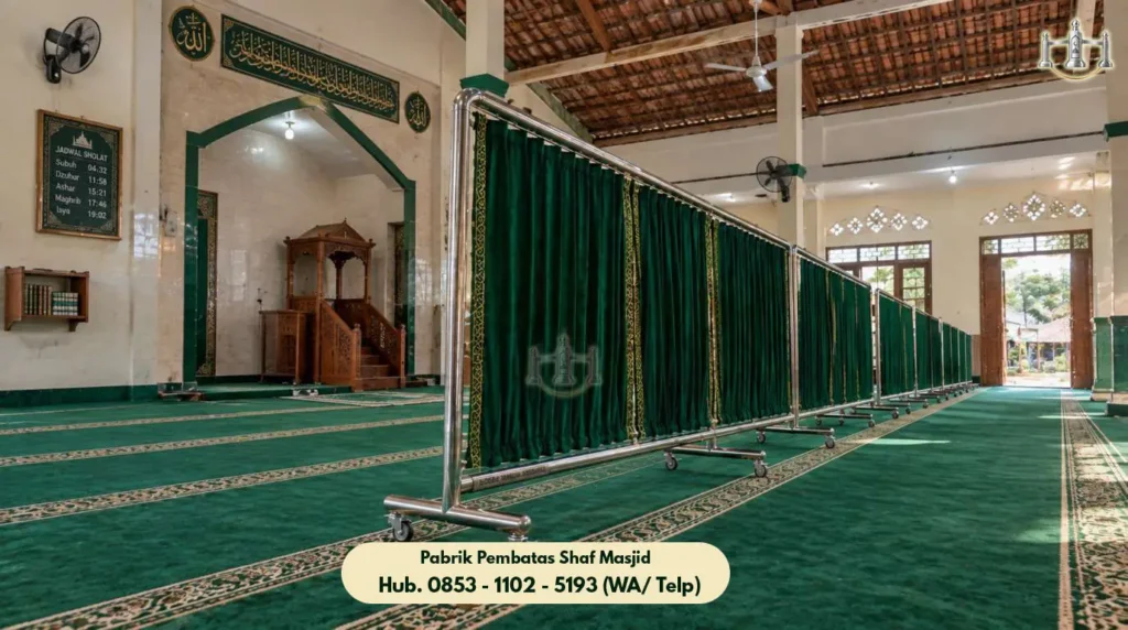 Hijab Masjid Stainless Bojongmangu, Produk Pembatas Shaf Stainless Steel Masjid