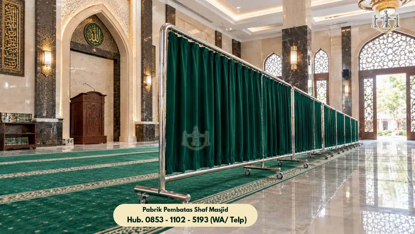 Pembatas Shaf Masjid Cibodas, Pembatas Shaf Stainless Steel Masjid & Musholla