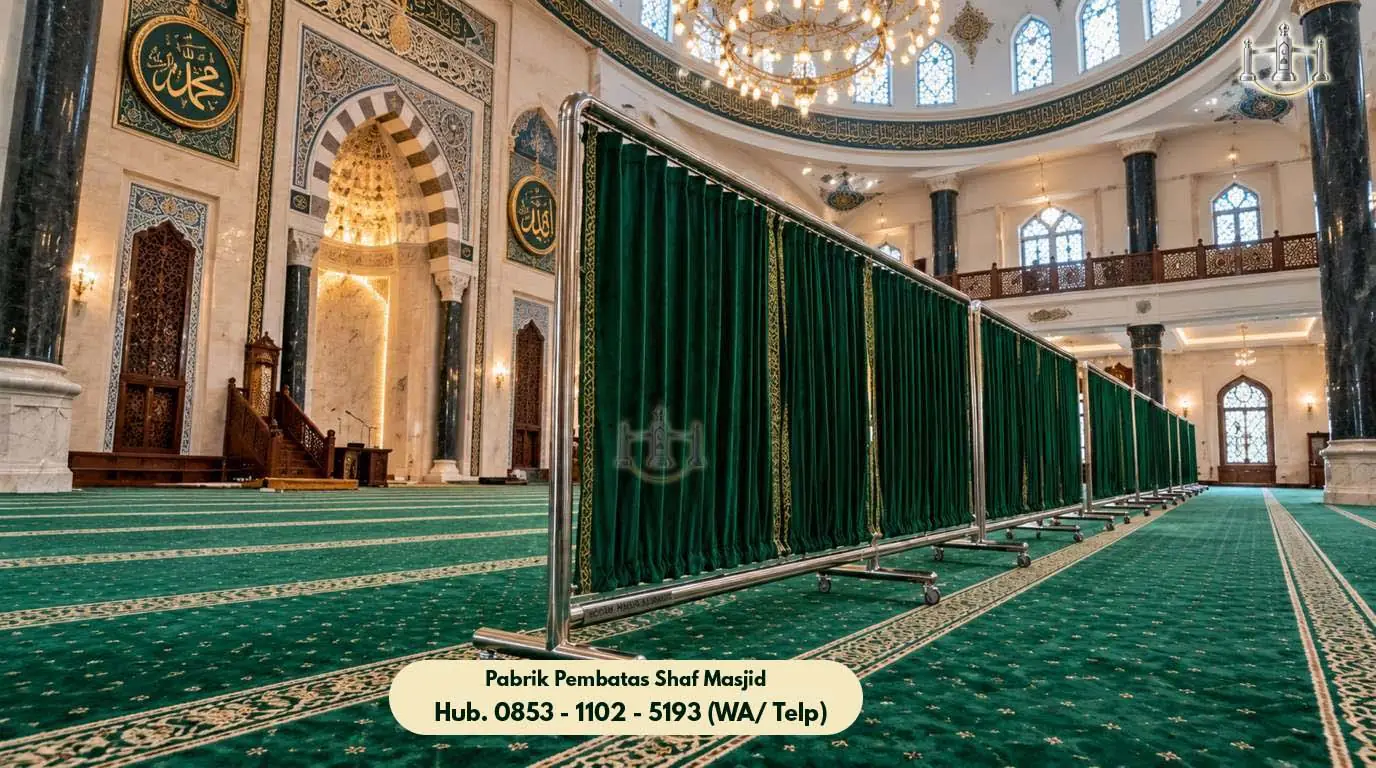 Pembatas Shaf Sholat Neglasari, Pembatas Shaf Stainless Steel Masjid & Musholla